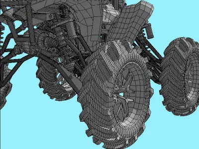 ATV Lifted Fourwheeler Quad 3D model