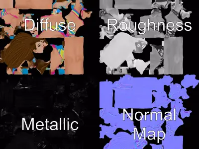 Colorful Bikini Model Pack Low-poly 3D model