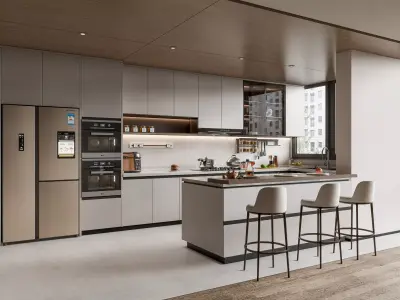 Kitchen Modern interior 95 3D model