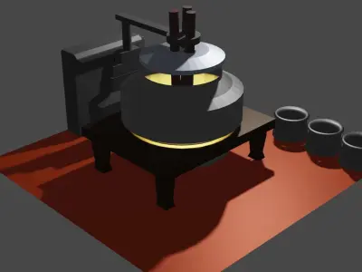 Electric arc furnance 3D model