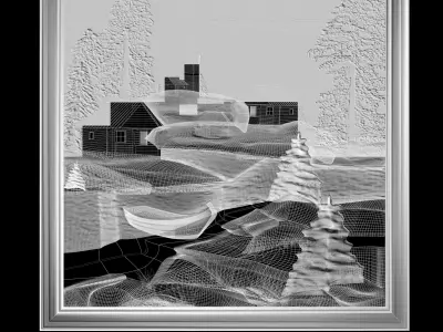 3d model of the picture  for milling on a CNC machine 3D print model