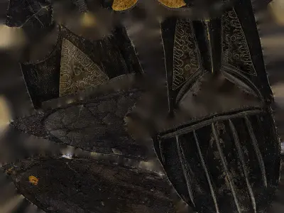 Anydrafts Black decoration 01 Low-poly 3D model