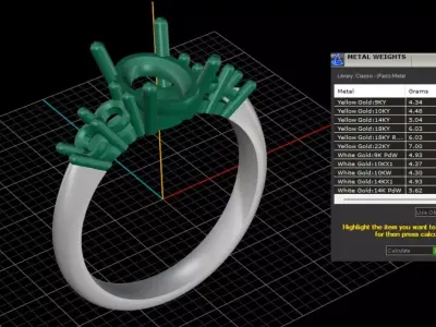 ring woman 3D print model 12