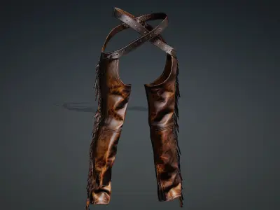 leather chaps PBR 4k Low-poly 3D model