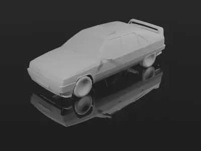 Citroen BX and GT version Low-poly 3D model