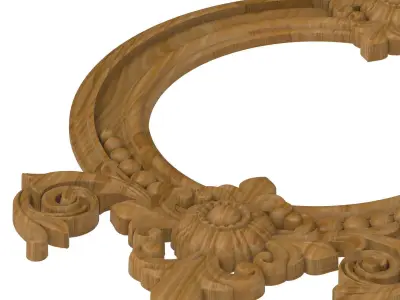 Carved picture frame STL 3D model 69