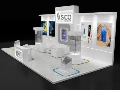  Booth Exhibition Stand a302a 3D model