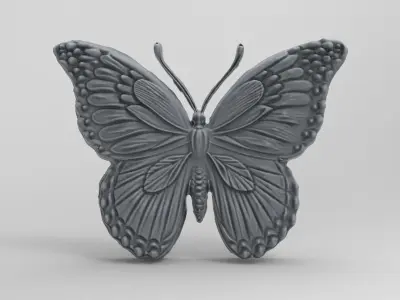 butterfly cnc baserelife  3D print model