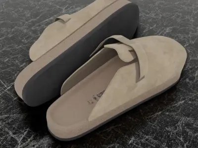 BIRKENSTOCK 3D - SLIPPER Low-poly 3D model