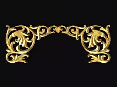Central decor ornament for furniture 3D model 498