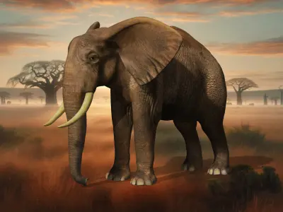 Elephant model Low-poly 3D model purchase