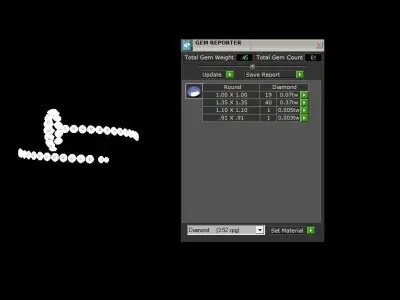 Nail Gold Ring 3D print model