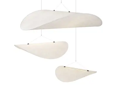 Wabi-sabi Tense Pendant Lamp Dia 70 90 120 3D model