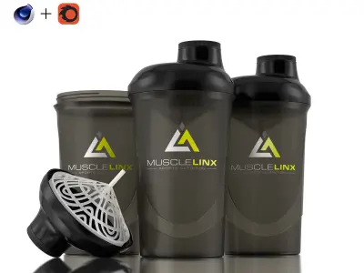 Protein Shaker Mixer - For Corona Renderer C4D 3D model