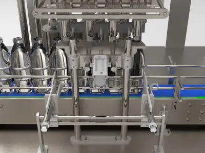 Bottles Washing Filling And Capping Line  3D print model