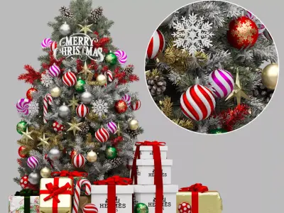 christmas tree 01 3D model