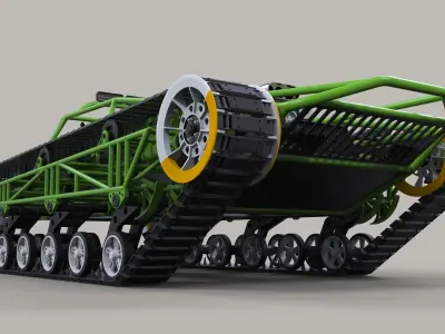 Concept tracked vehicle 3D model