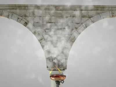 Residential Roman Garden Arches 3D model