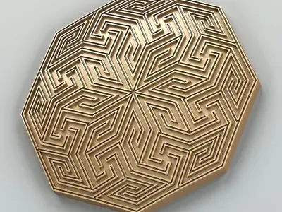 Round rosette 039 3D model
