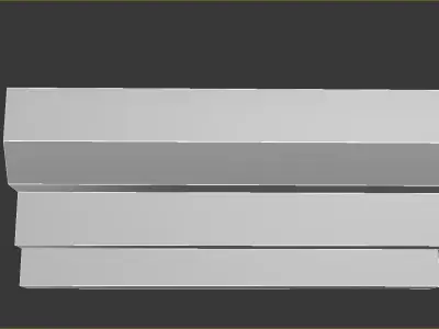 Cornice Moulding Low-poly 3D model 4