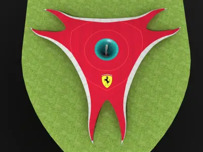 Ferrari World Park 3d Low-poly 3D model