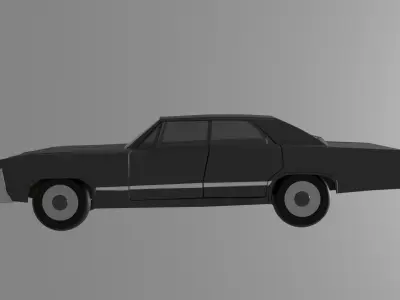 1967 Classic Muscle Car impala - Low Poly  Game Ready   Low-poly 3D model