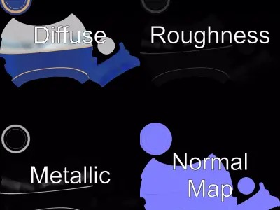 Classic Blue Ceramic Cup model pack Low-poly 3D model