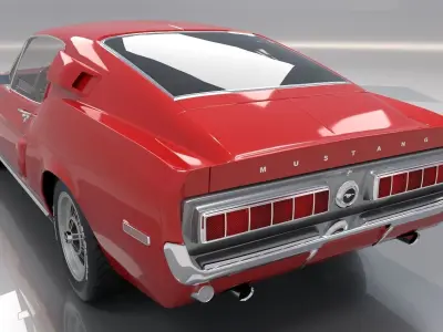 Mustang GT 350 1968 High Poly 3D model