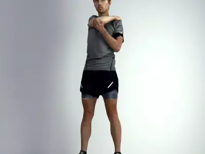 3D Scan Man Sport Runner 010 3D model