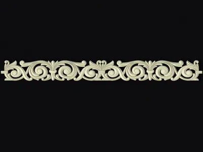 Central decor ornament for furniture 3D model 370