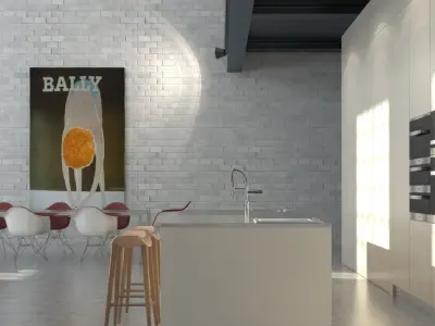 Luxury Loft Apartment 3D model