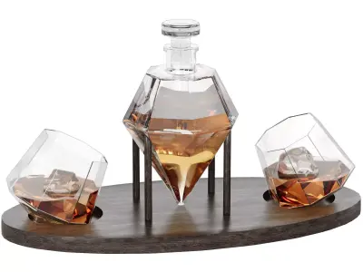 N16 Whiskey Decanter with glasses  3D model