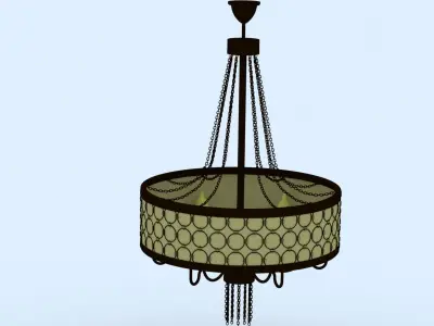 Chandelier in style of art deco 3D model