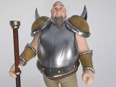 Big Warrior Low-poly 3D model