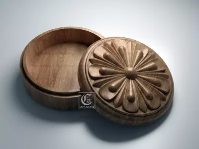 Round Jewelry Box V2 - Files for CNC and 3D Printer 3D print model