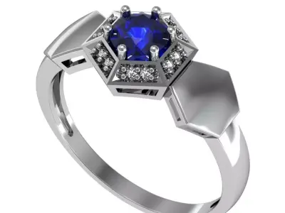 Ring Luxury set  3D print model