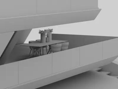 Modern Villa Hotel House 3D model