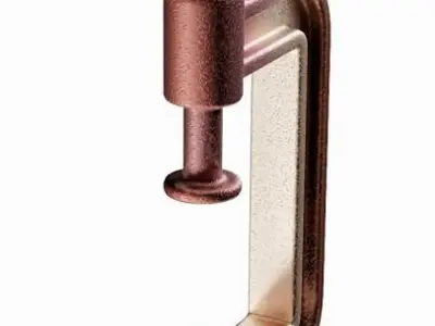 Rusty Clamp Low-poly 3D model