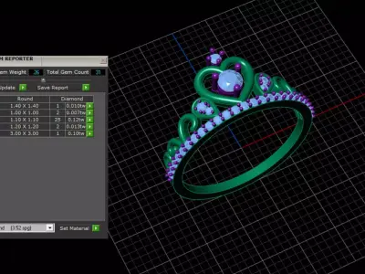 princess crown ring 3D print model