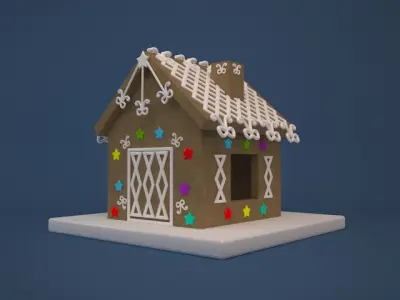 Gingerbread House 3D print model