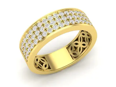 Diamond creative jewelry ring for woman 3D print model