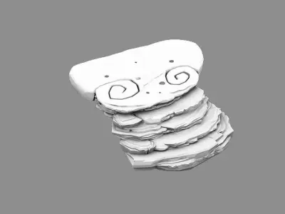 Stone with face 3D model