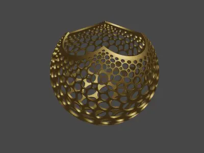 Stereographic Voronoi Sphere 3D print model