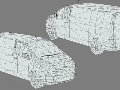  Low-poly Opel Vivaro Cargo 3D Model Low-poly 3D model