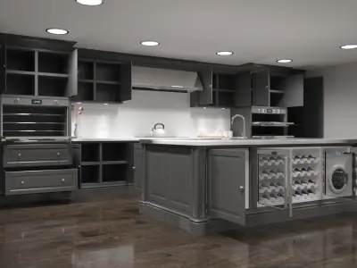 Luxury Kitchen 3D model