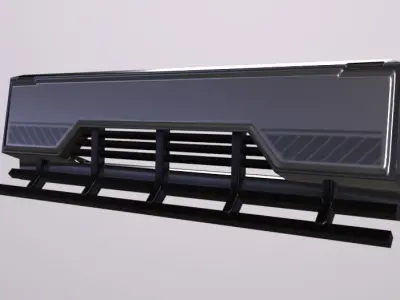 Fence Sci Fi Low-poly 3D model