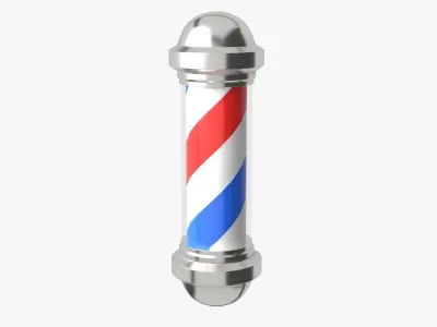 Barber Pole Low-poly 3D model