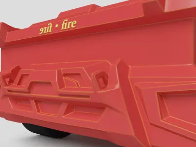 ride on car fire truck design 3D model