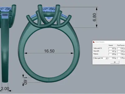 Jewelry Ring Gold 3D print model