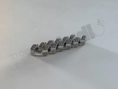 Luxury cuban chainlink 3d model with gems  3D print model